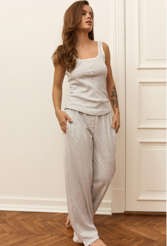 Пижама женская хлопок рубчик Trendy Your Touch TR-7064